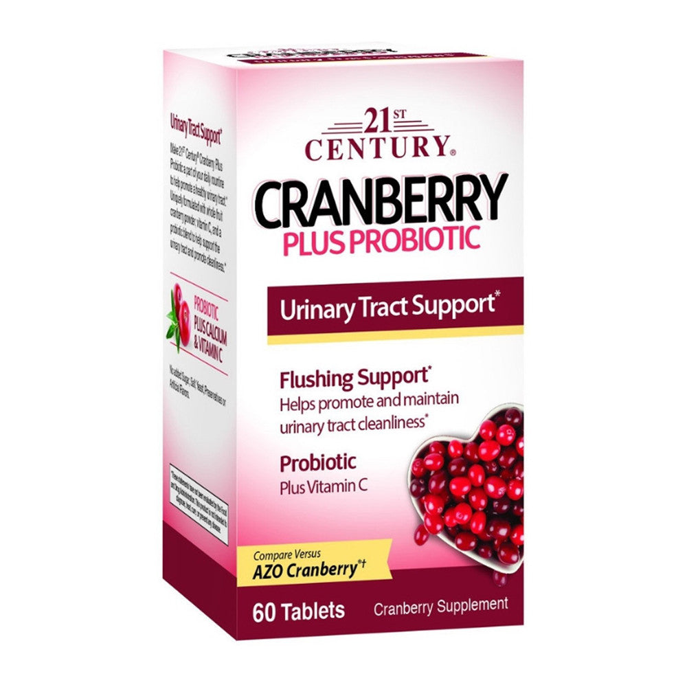21st Century Cranberry Plus Probiotic Tablets, 60 Ea